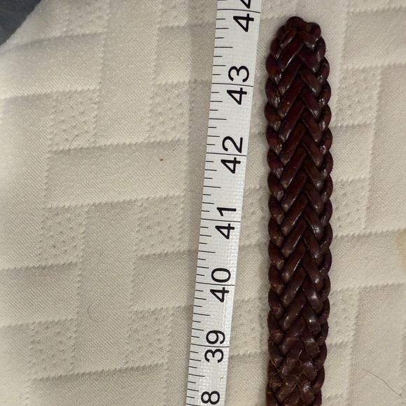 Lands’ End Leather Braid Belt — Dark Brown, Size 36 - Picture 4 of 4